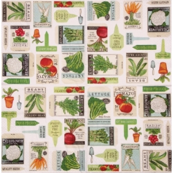 Serwetka zwykła - Etykietki z warzywami